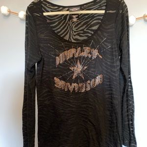 Harley Davidson Long sleeve shear top